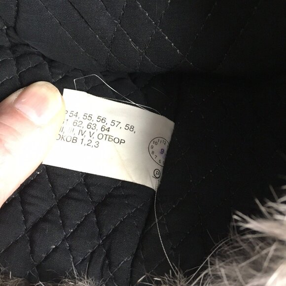 Pyccknn Mex Gray Black Winter Russian Ushanka Fur Hat Trapper Mongolian Military - Picture 13 of 15